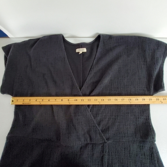 Madewell Cross Front Mini Dress Size 1X Short Sleeve Faux Wrap Office Academia - Picture 5 of 12